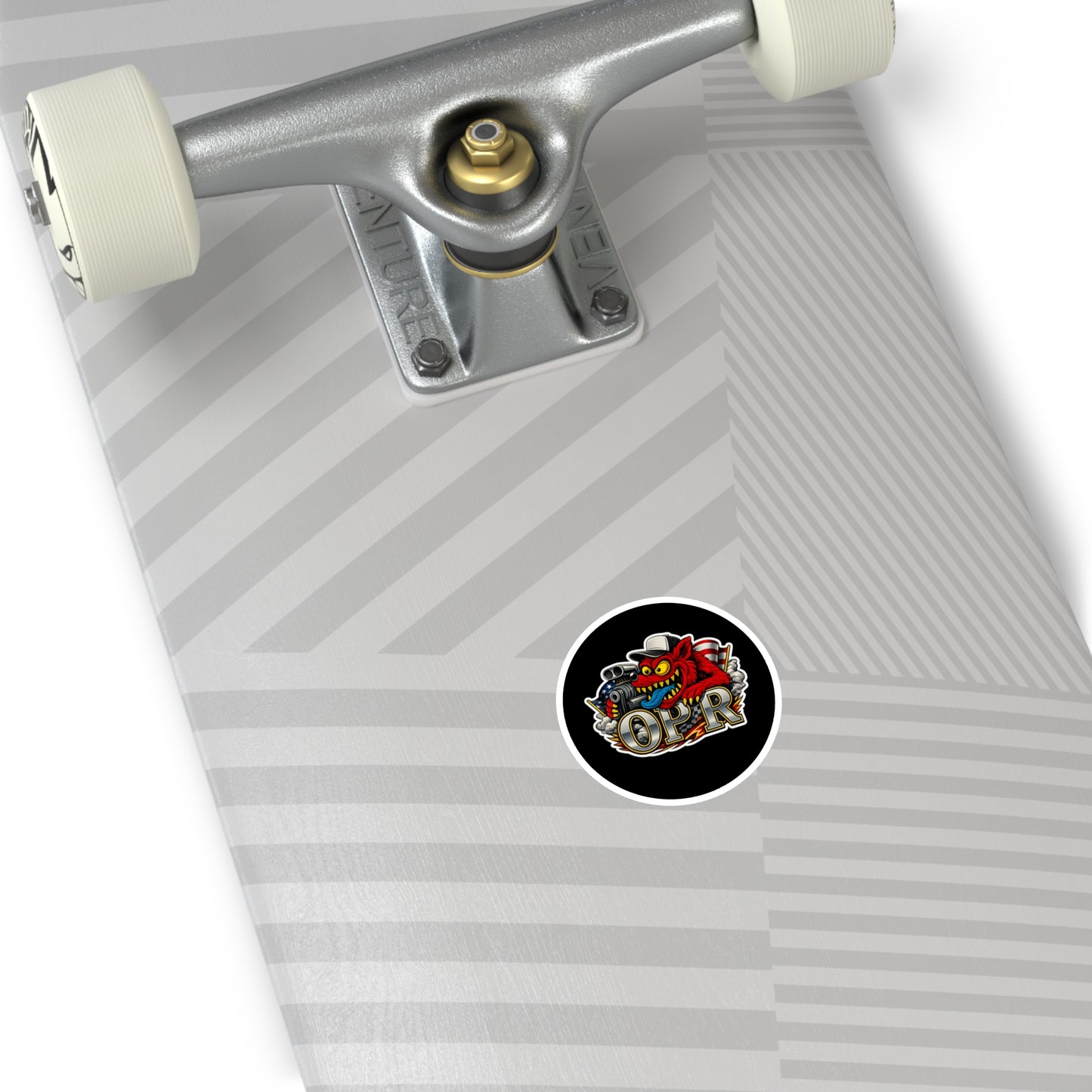 OPR Round Sticker — Retro Hot Rod Car Decal (Indoor/Outdoor)