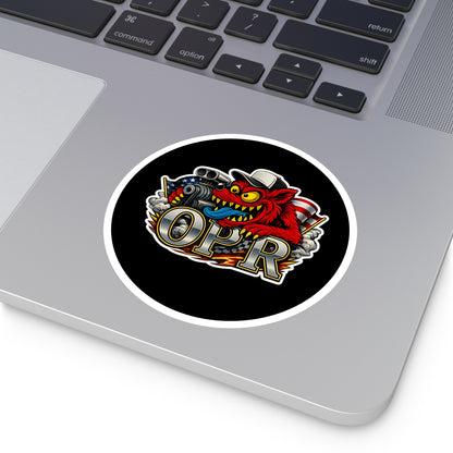 OPR Round Sticker — Retro Hot Rod Car Decal (Indoor/Outdoor)